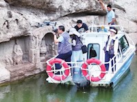 大足区玉滩水库水位下降 宋代摩崖造像“水落石出”