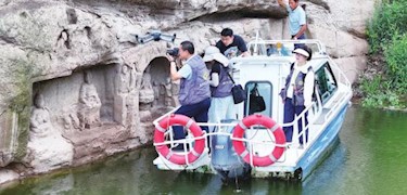 大足区玉滩水库水位下降 宋代摩崖造像“水落石出”